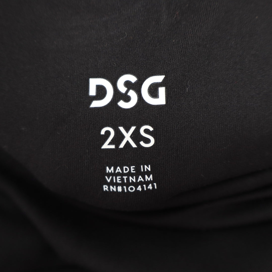 DSG Womens Momentum High Rise Crop Leggings Pure Black DAW12328B 2XS New