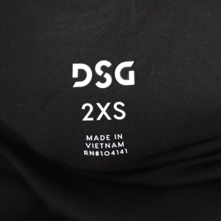 DSG Womens Momentum High Rise Crop Leggings Pure Black DAW12328B 2XS New