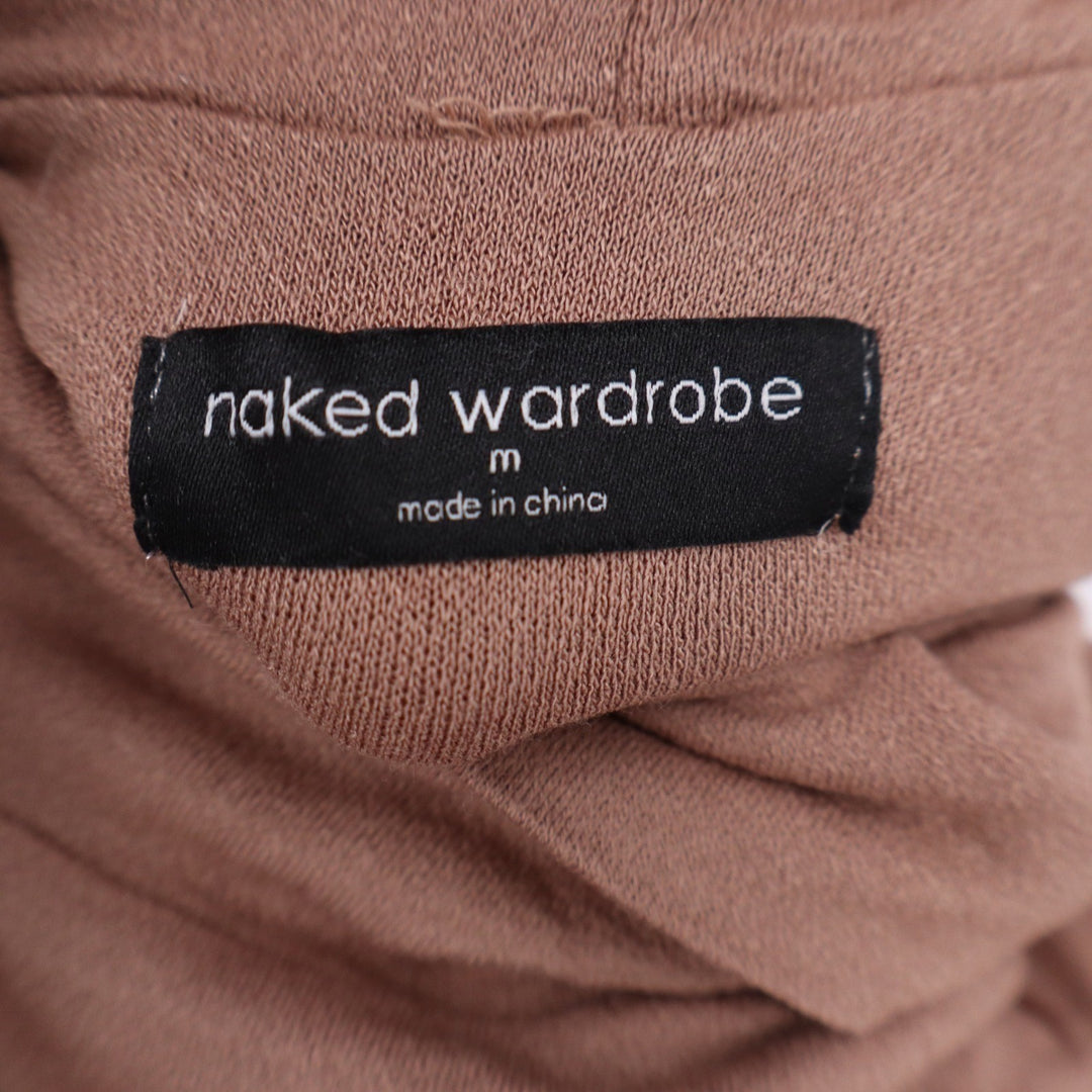 Naked Wardrobe Womens Turtleneck Long Sleeve Bodysuit Mauve Brown M