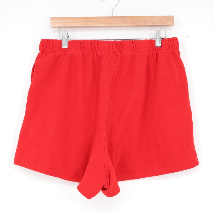 Coca-Cola Red Graphic Sweat Shorts French Terry Elastic Waist XL