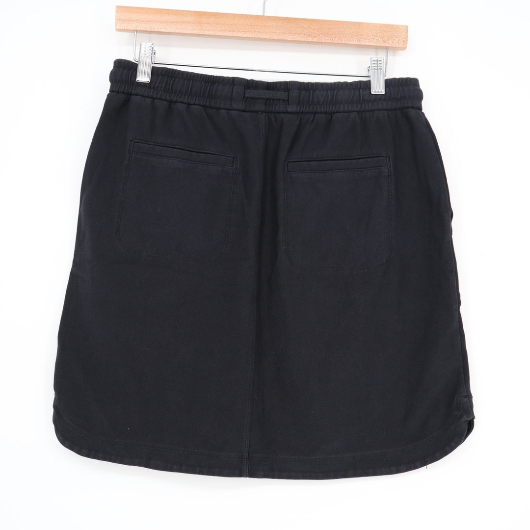Athleta Farallon Skirt Womens SP Black Cotton Stretch Tennis Golf Drawstring