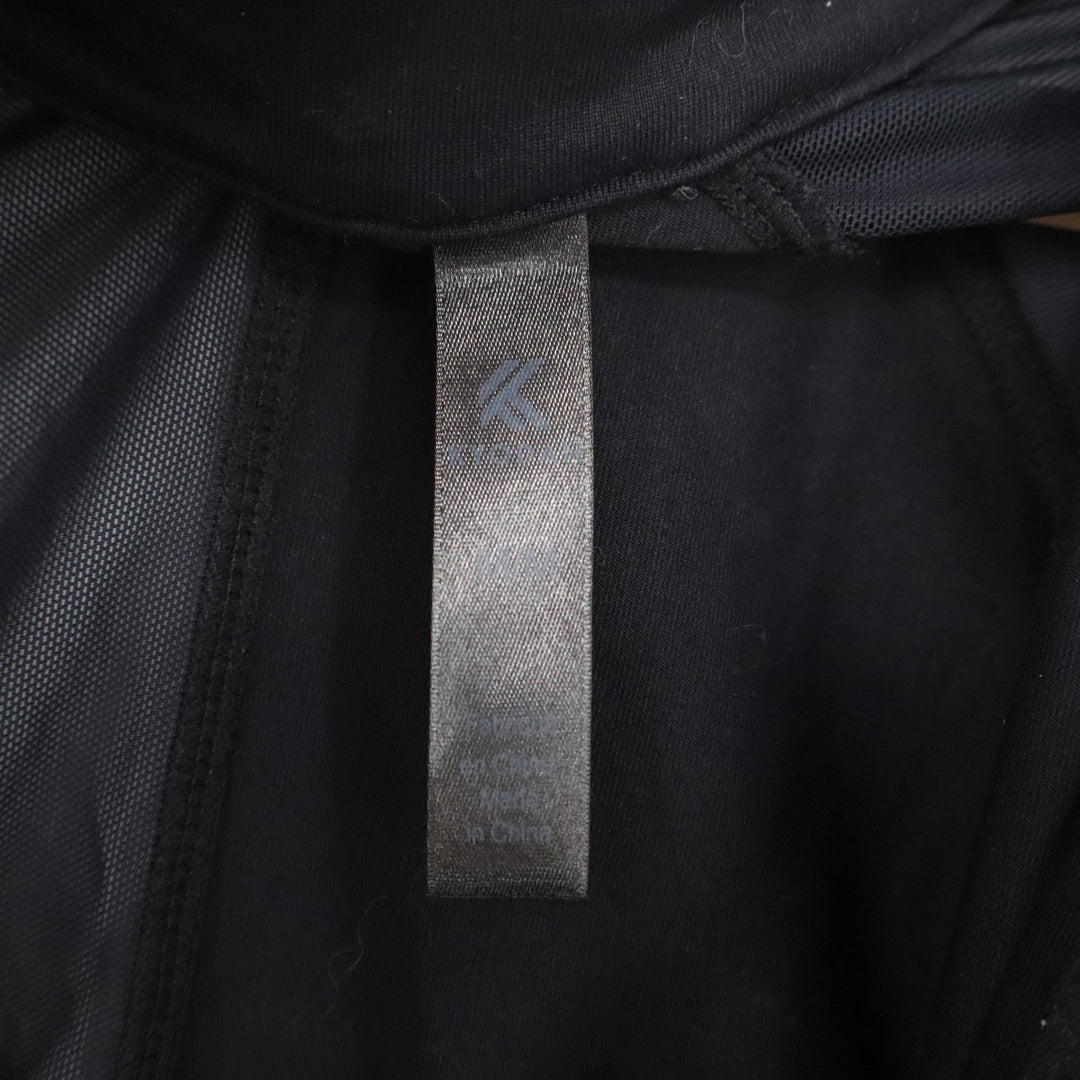 Kyodan Womens Black Mesh Panel Full Zip Athletic Track Jacket Size M