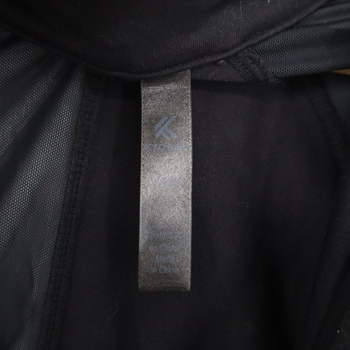 Kyodan Womens Black Mesh Panel Full Zip Athletic Track Jacket Size M
