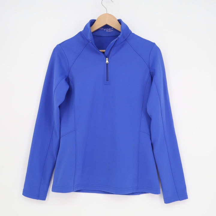 Spyder Sweatshirt Womens Medium Stretch Blue Fleece Quarter Zip Long Sleeve