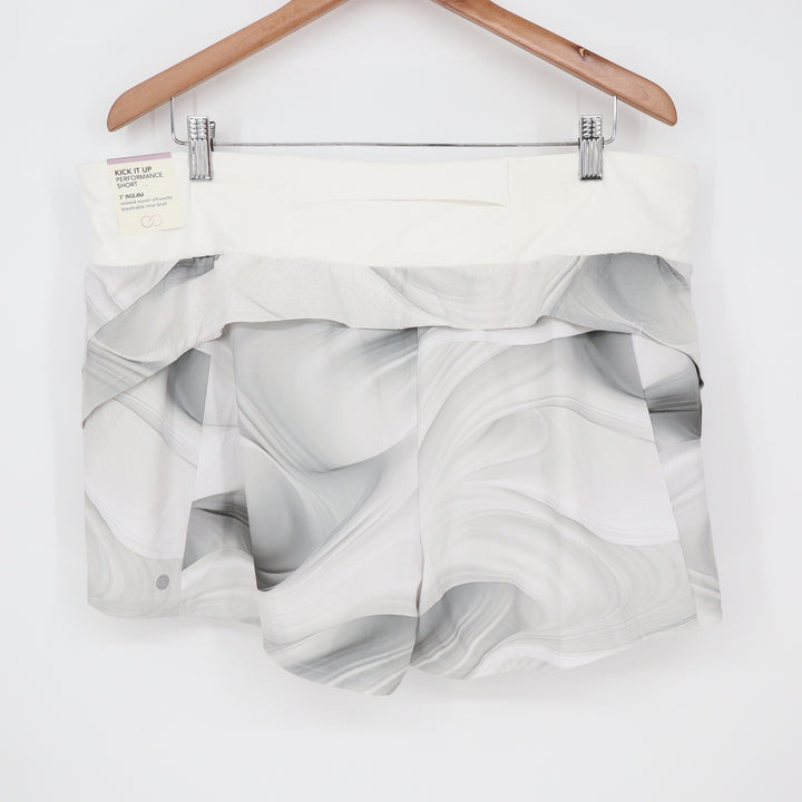 Calia Kick It Up Mid Rise Shorts XXL Dune Print Grey Womens