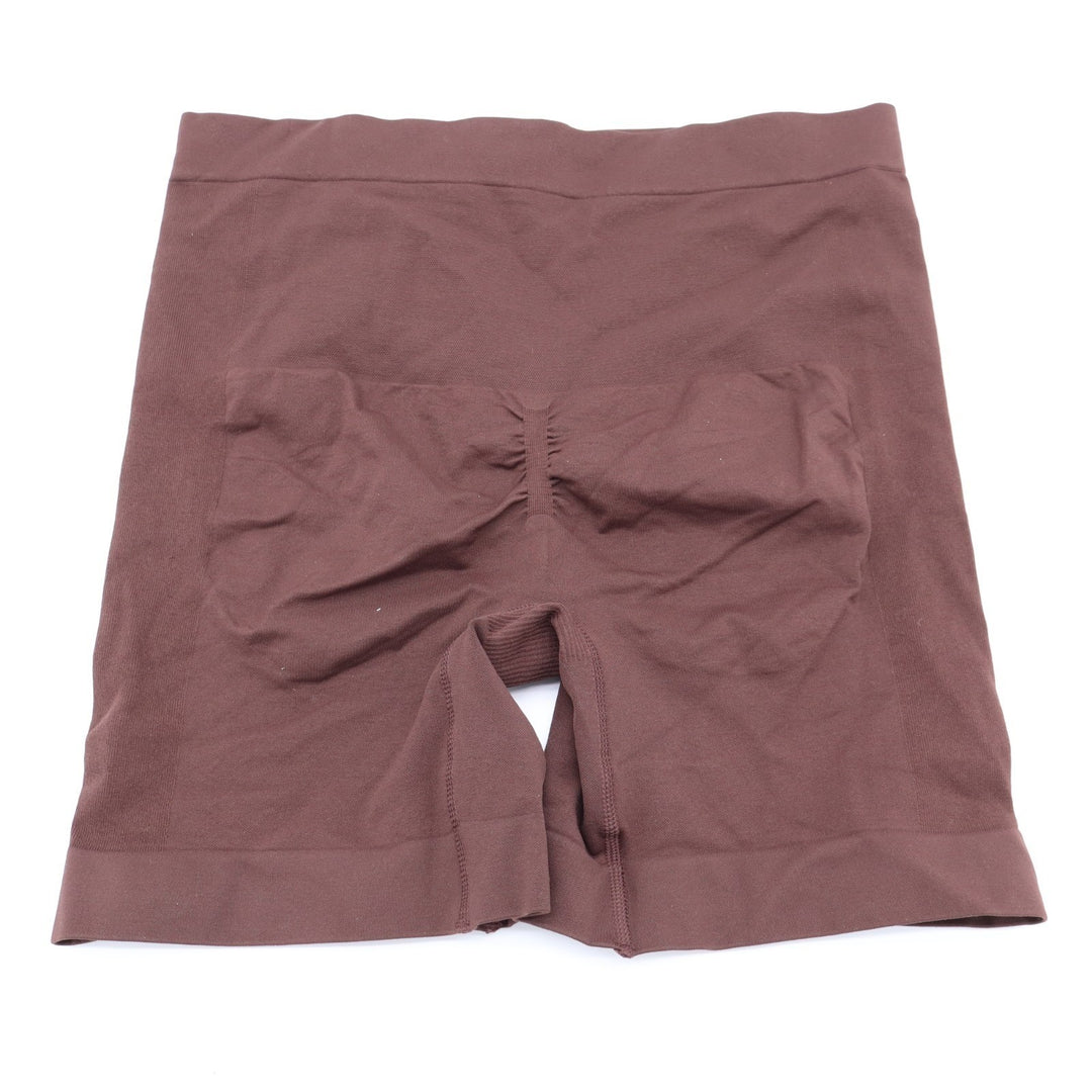 Maidenform Seamless Tummy Control Shapewear Thigh Womens Large Brown Stretch