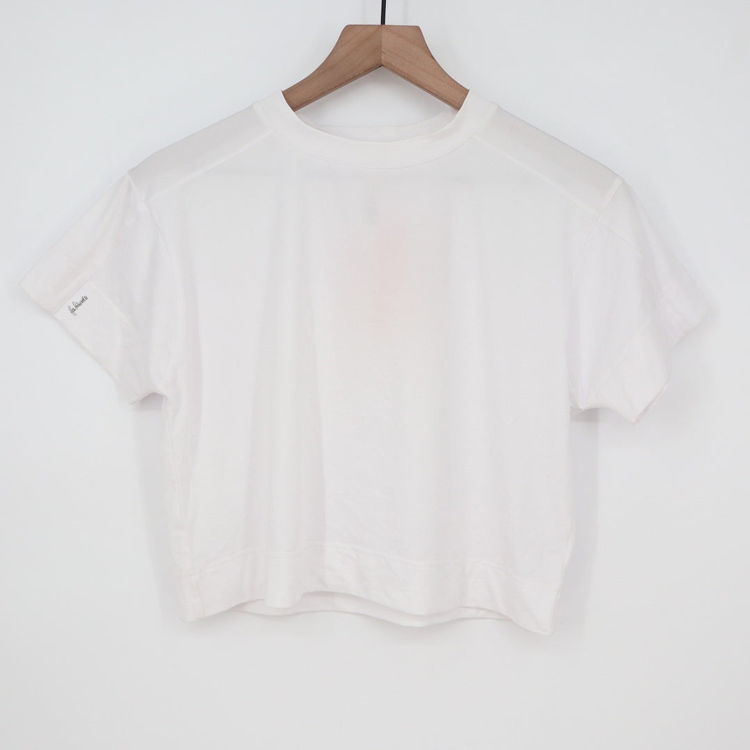 Easton Jen Schroeder JS WMS Crop Tee White Athletic Short Sleeve Shirt S
