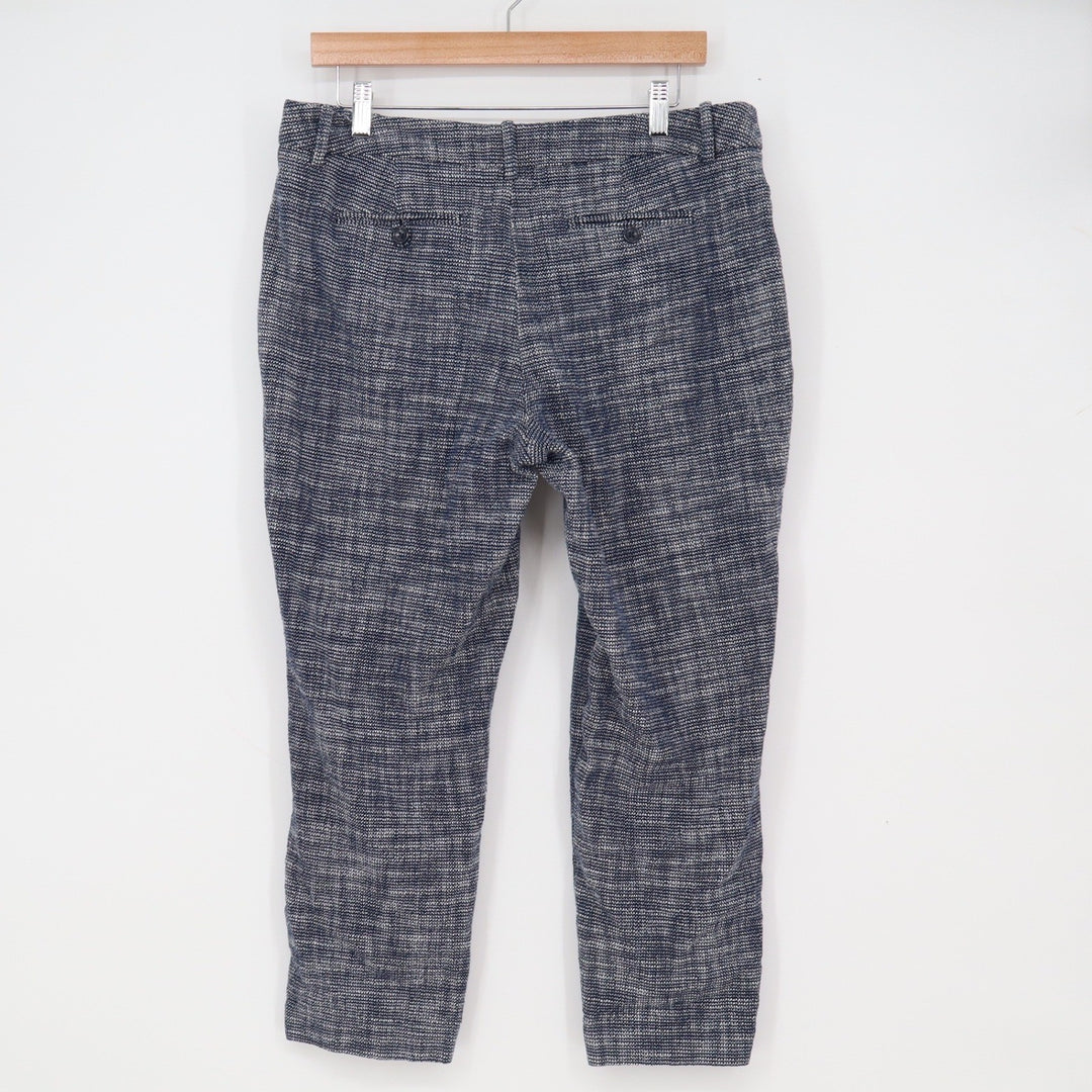 Merona Pants Womens 12 Classic Blue Textured Ankle Length Stretch Excellent