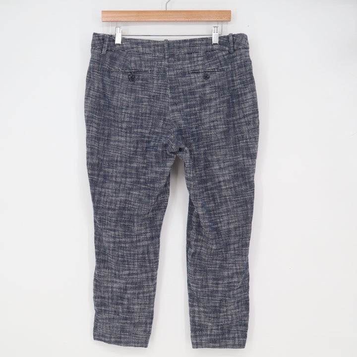 Merona Pants Womens 12 Classic Blue Textured Ankle Length Stretch Excellent