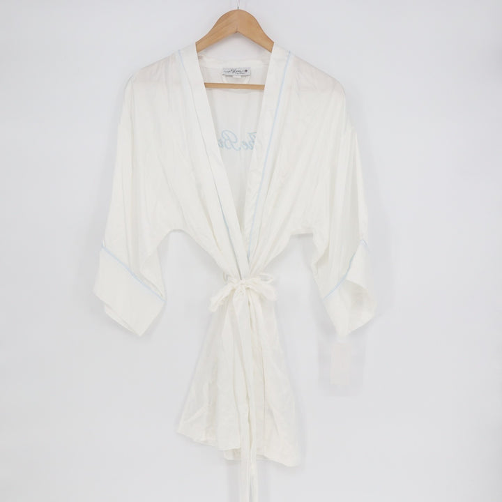 In Bloom by Jonquil The Bride Wrap Robe Womens Medium White 3/4 Dolman Sleeve