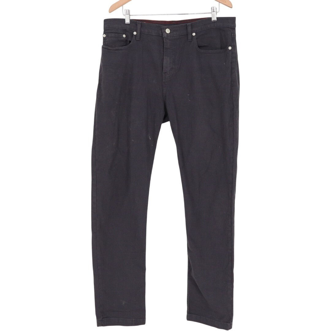 American Giant Roughneck Jeans Mens 36x34 Black Canvas Cotton Stretch Skinny Leg
