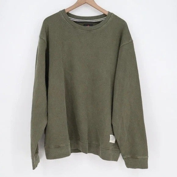 American Giant Vintage Washed Relaxed French Terry T-Shirt Mens 2XL Green Fleece