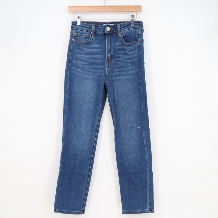 Cello Womens High Rise Straight Leg Jeans Medium Wash Blue Size 7