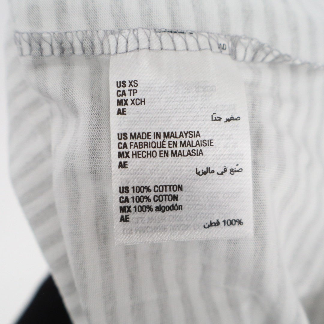 Charter Club Intimates Pajama Shirt Womens XS Gray White Striped Button Front