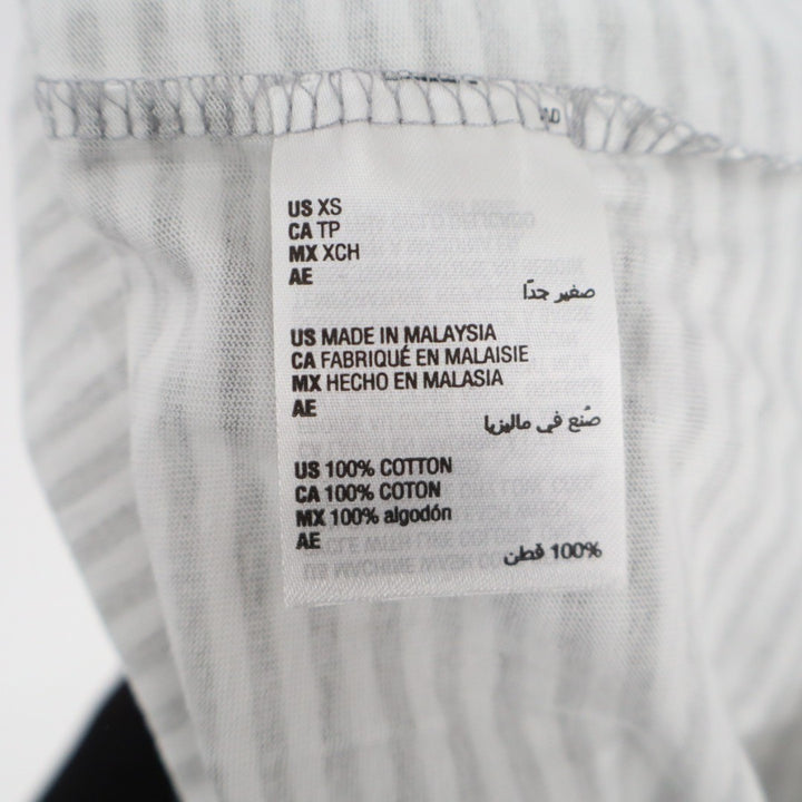 Charter Club Intimates Pajama Shirt Womens XS Gray White Striped Button Front