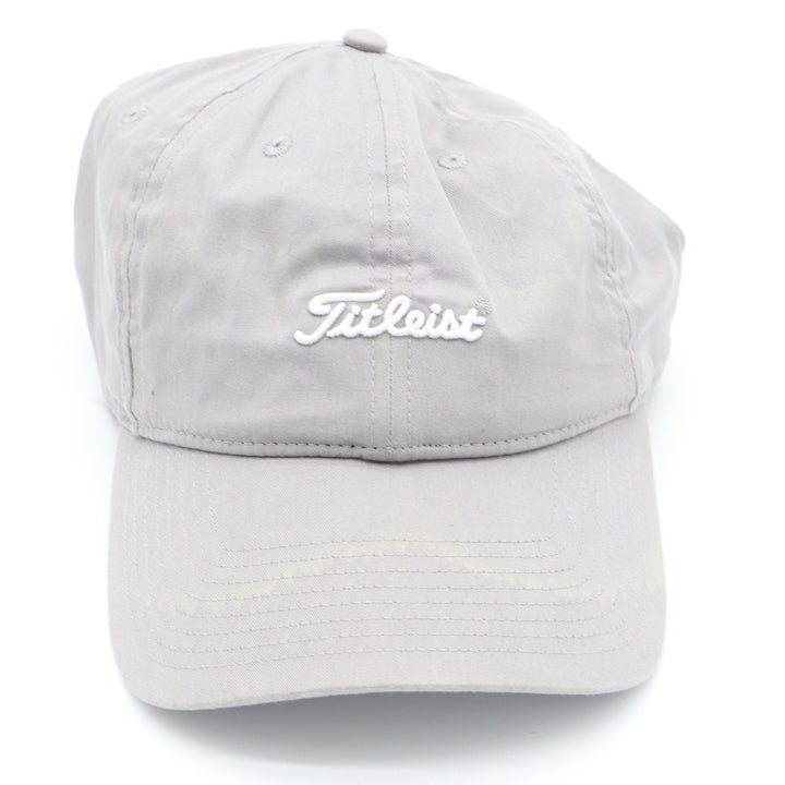 Titleist Golf Hat Gray Adjustable Strapback Embroidered Script Logo Dad Cap