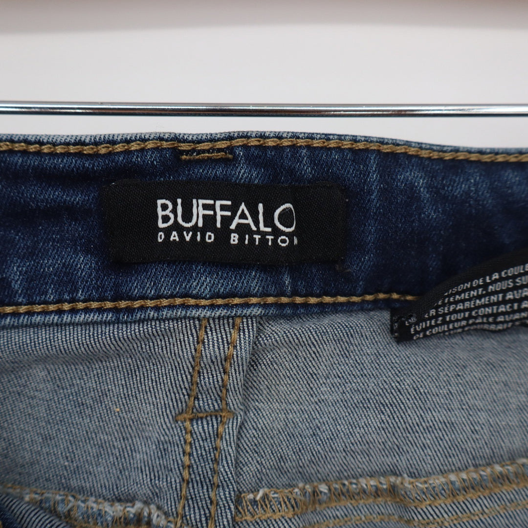 Buffalo Jeans Womens 14 Jess Rip & Repair Blue Distressed Skinny Excellent