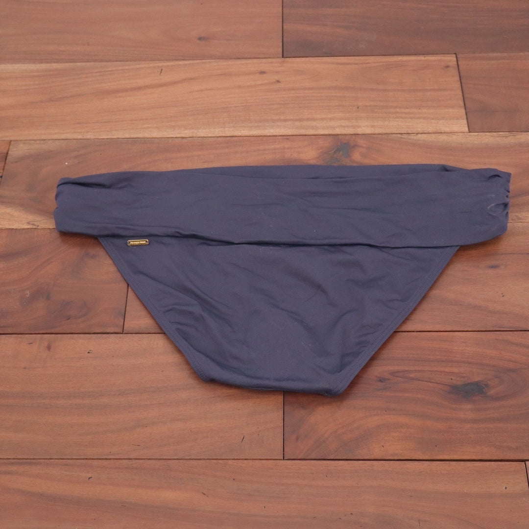 Victorias Secret Dark Gray Fold Over Bikini Bottom Swim Briefs Large