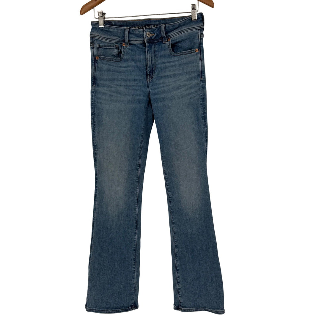 American Eagle Outfitters Bootcut Jeans Next Level Stretch Blue Denim Size 6