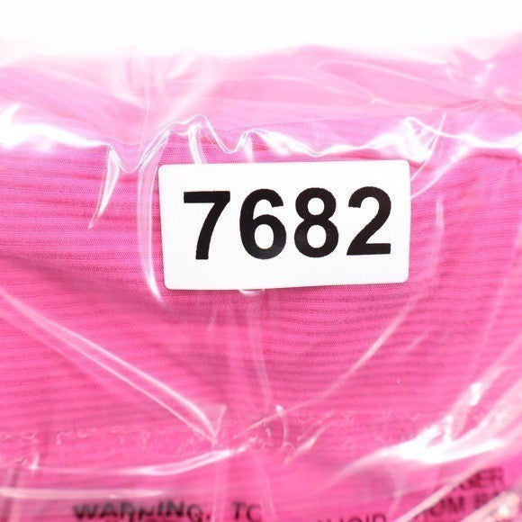 Naked Wardrobe Hot Pink Ribbed Split Hem Leggings XL