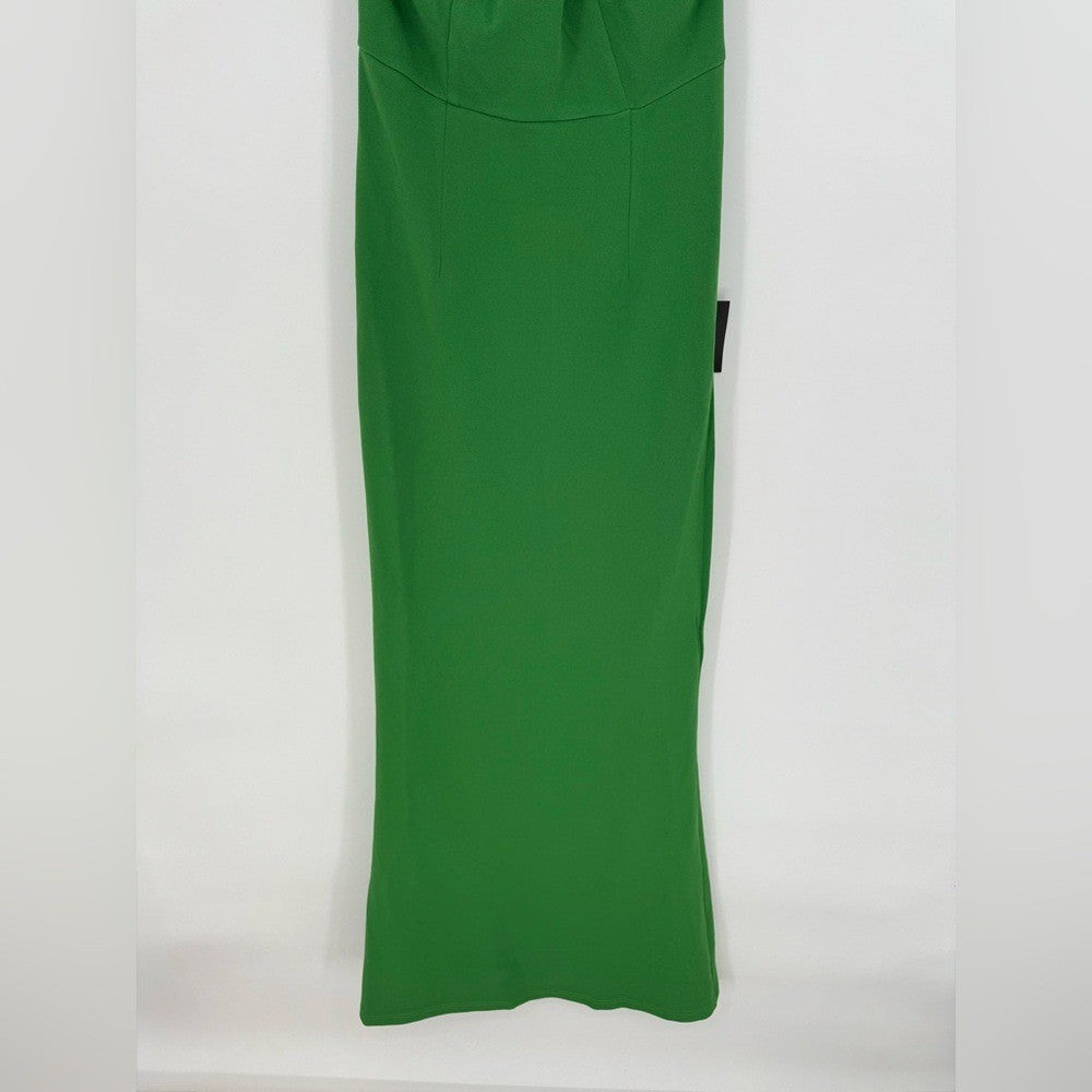 Lulus Mesmerizing Perfection Green Halter Neck Backless Maxi Dress Size S