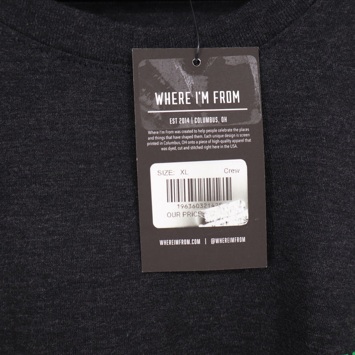 Where I'm From New Jersey Graphic Tee Mens XL Charcoal Heather Made in USA NWT