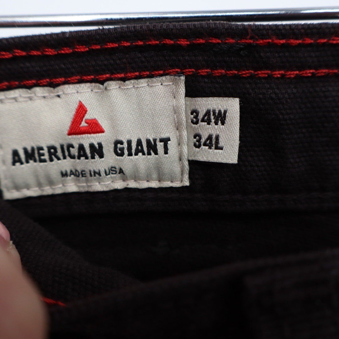 American Giant Men's Roughneck Pant Straight Made In USA 34X34