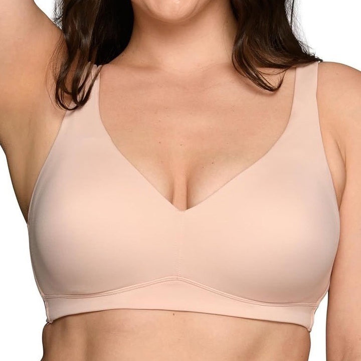 Vanity Fair Lingerie T-Shirt Bra Womens Small Pink Stretch Beauty Back Smoothing