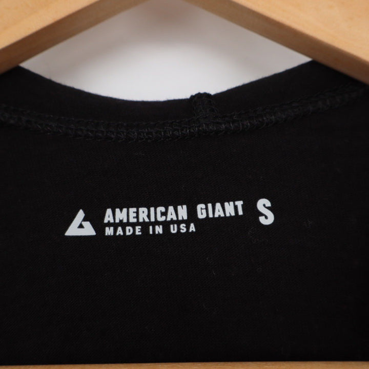 American Giant Womens Black Gray Raglan Zip Hoodie Made USA Size S