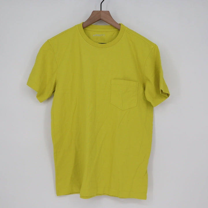 AMERICAN GIANTS Mens S Pocket Tee Shirt Yellow Cotton Made USA Casual Basic