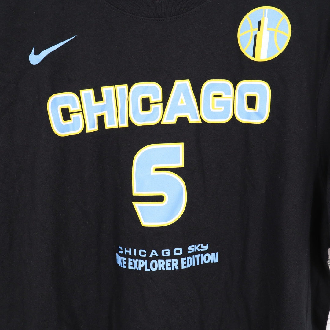 Nike Chicago Sky Angel Reese 5 Explorer Edition Black Mens T-Shirt XL
