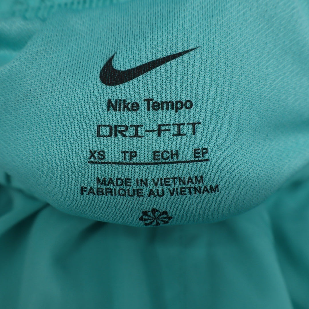 Nike Womens Tempo Dri-FIT Running Shorts Teal White XS NEW