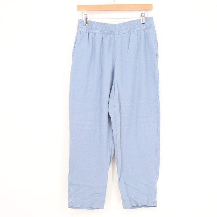 Old Navy Womens Small Light Blue High Rise Straight Comfort Waistband Pants