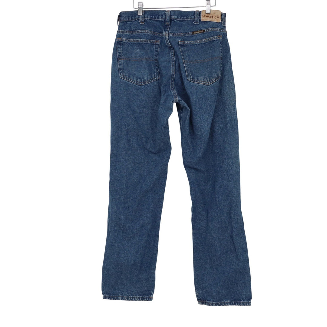 AmeriPride Services Mens Blue Workwear Denim Jeans Straight Leg 34x34