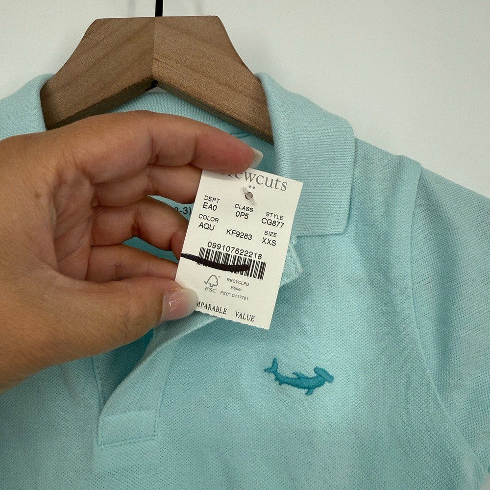 J.Crew Crewcuts Boy's Pique Critter Polo Shirt Size XXS (2-3)