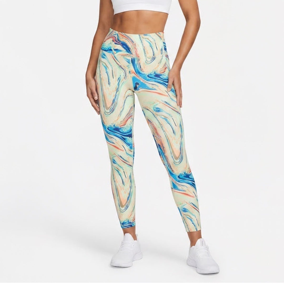 DSG Momentum 7/8 Leggings Womens Small Amped Up Multi Marble Swirl