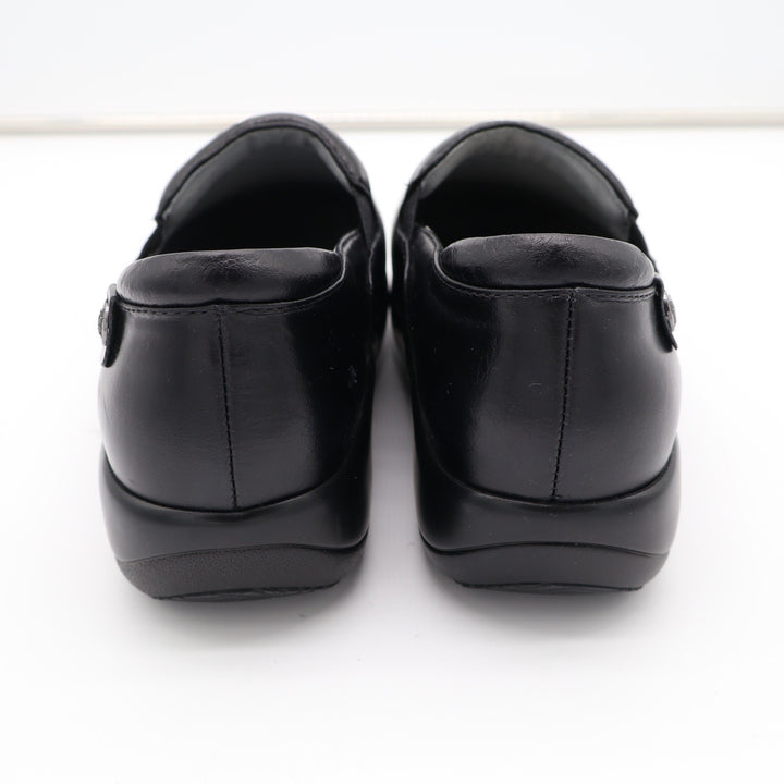 Alegria Keli Pro Black Leather Slip Resistant Clogs Shoes Womens 38