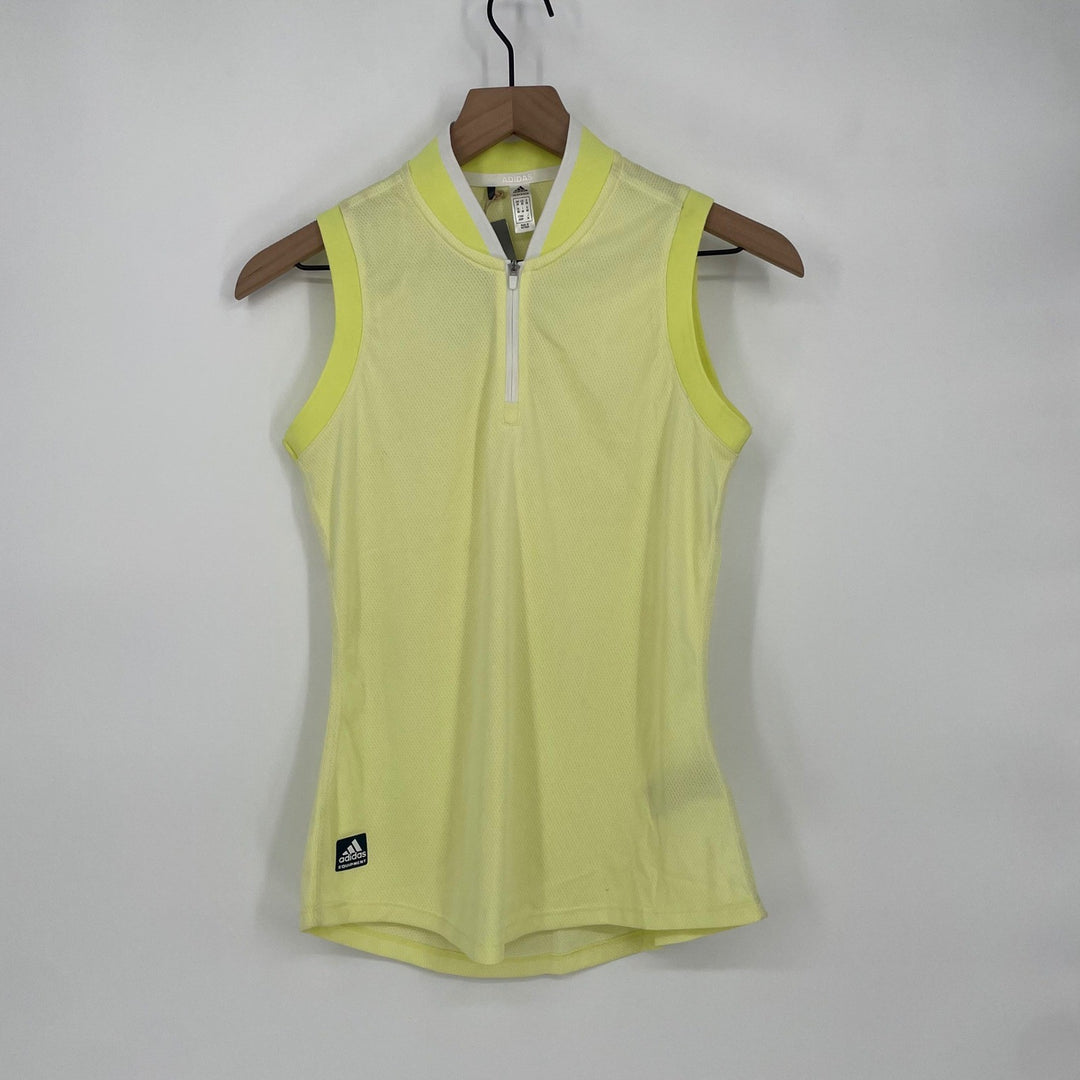 Adidas Primegreen Golf Polo Shirt Sleeveless Yellow Women's XS Pulse Yellow