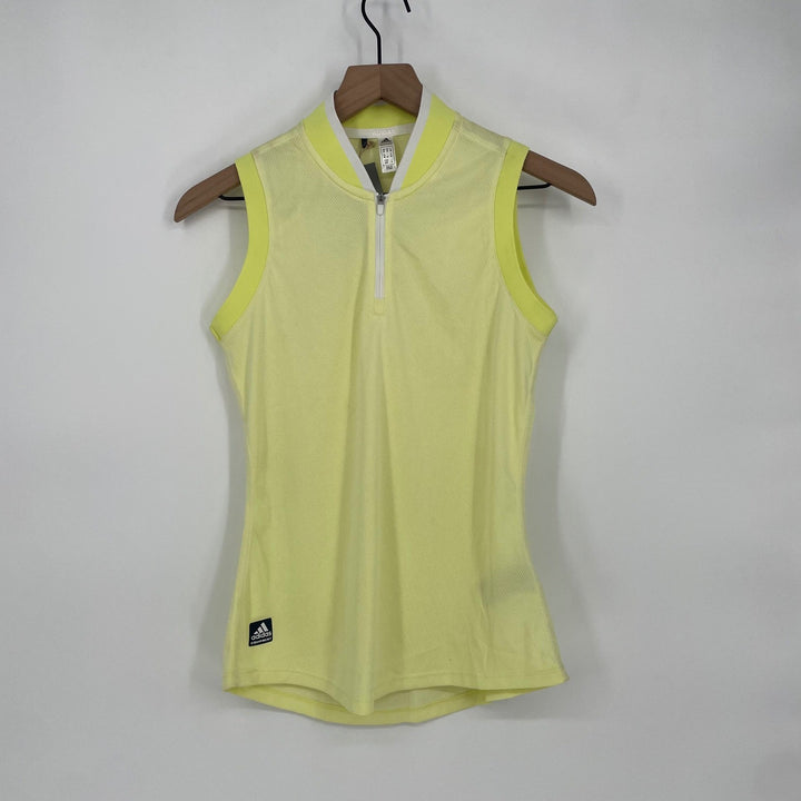 Adidas Primegreen Golf Polo Shirt Sleeveless Yellow Women's XS Pulse Yellow
