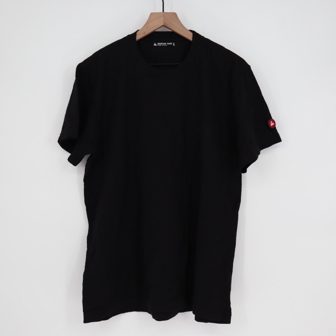 American Giant Classic Tee Black Crew Neck Short Sleeve Made in USA Mens L