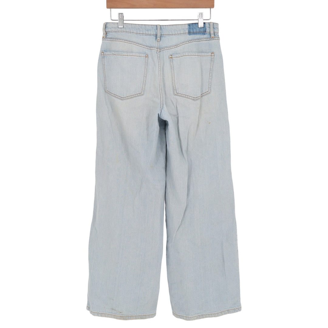 Forever 21 Jeans Womens 28 Wide Leg Light Blue High Rise 100% Cotton Good