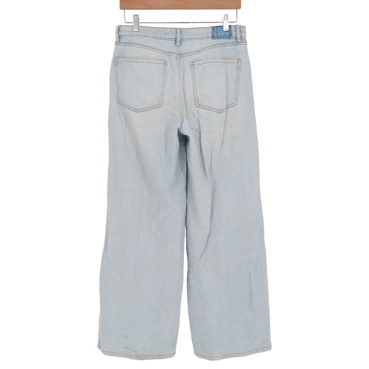 Forever 21 Jeans Womens 28 Wide Leg Light Blue High Rise 100% Cotton Good