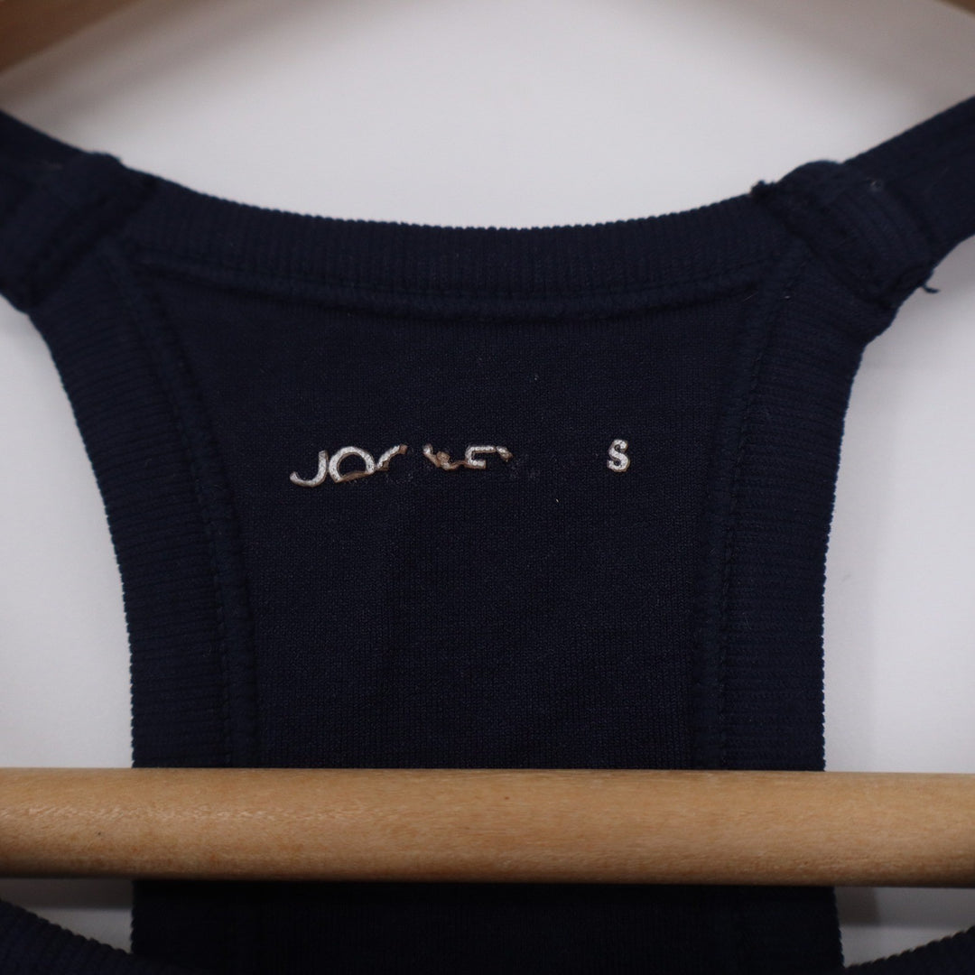 Jockey Womens Navy Blue Ribbed Seamless Racerback Sports Bra Crop Top Size S