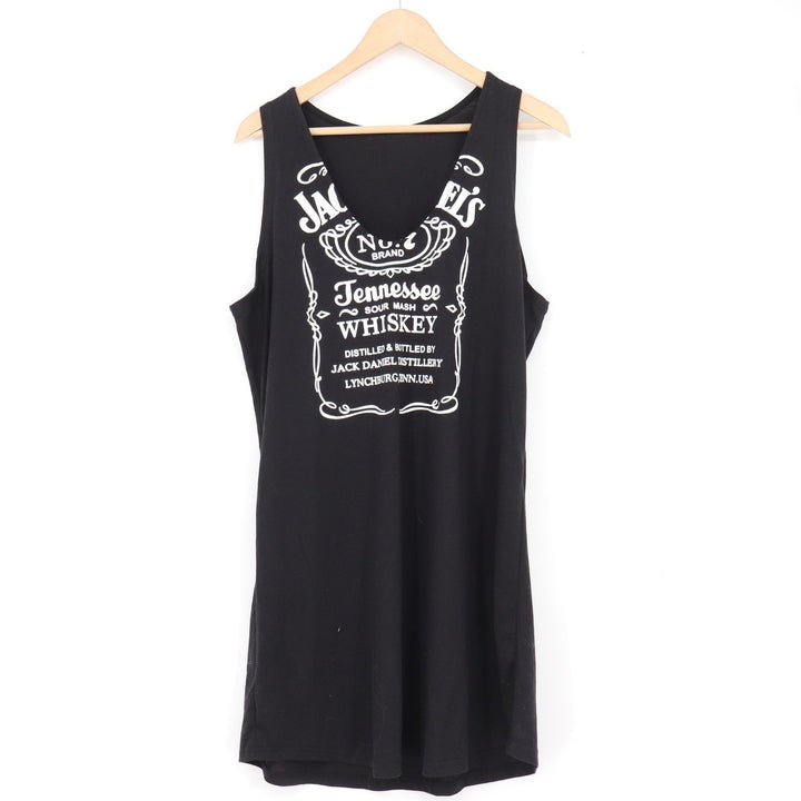 Jack Daniels Tennessee Whiskey Graphic Tank Dress Black XL Sleeveless Mini