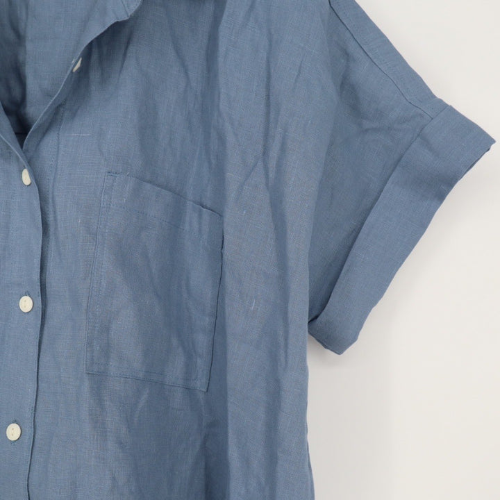 American Giant Easy Linen Shirt Breach Horizon Size L Made in USA