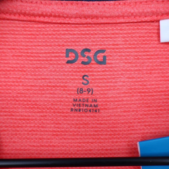 DSG Boys S 8-9 Pieced Graphic Movement Tee Cabana Coral Navy Blue Basketball