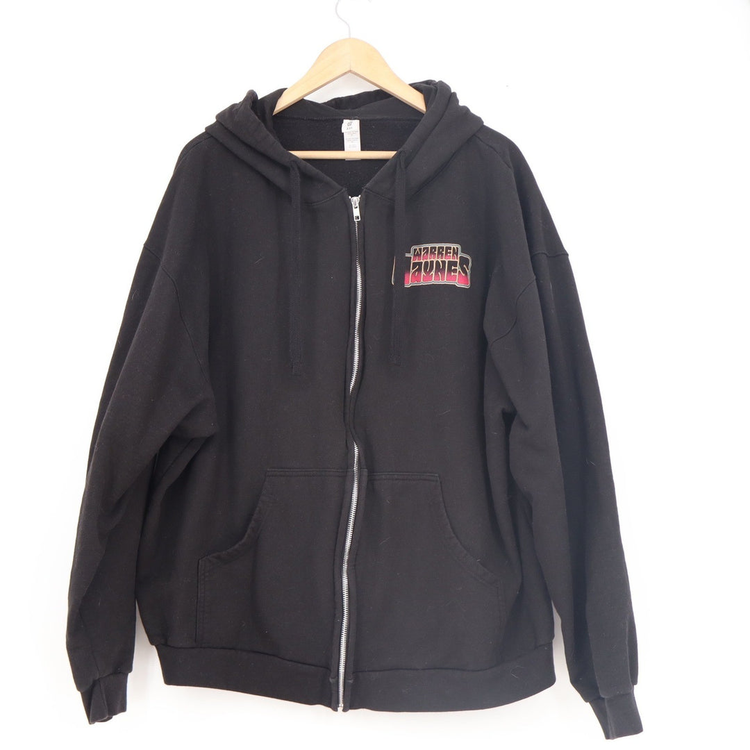 Warren Haynes Tultex Skull Flower Graphic Zip Up Hoodie Black XXL