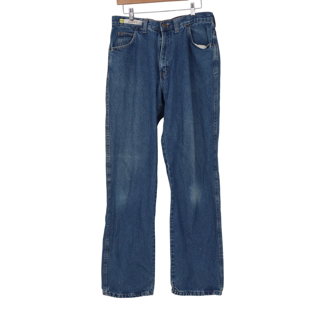 AmeriPride Services Mens Blue Workwear Denim Jeans Straight Leg 34x34