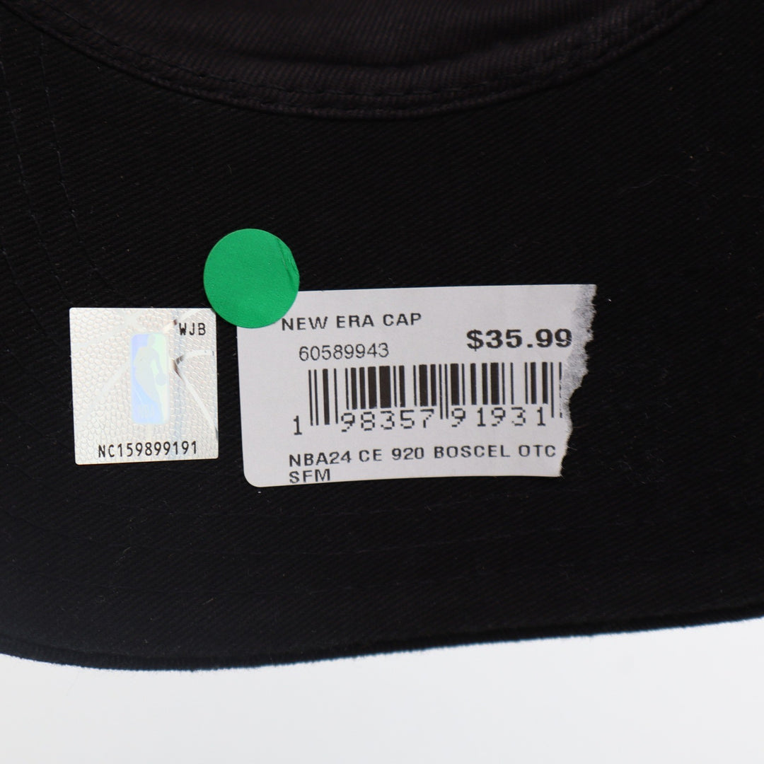New Era 9TWENTY Boston Celtics Hat Mens Black Neon Green Adjustable NBA