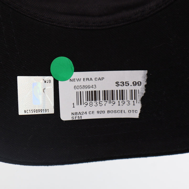 New Era 9TWENTY Boston Celtics Hat Mens Black Neon Green Adjustable NBA